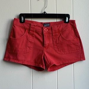 BeBop Red Jean Shorts
